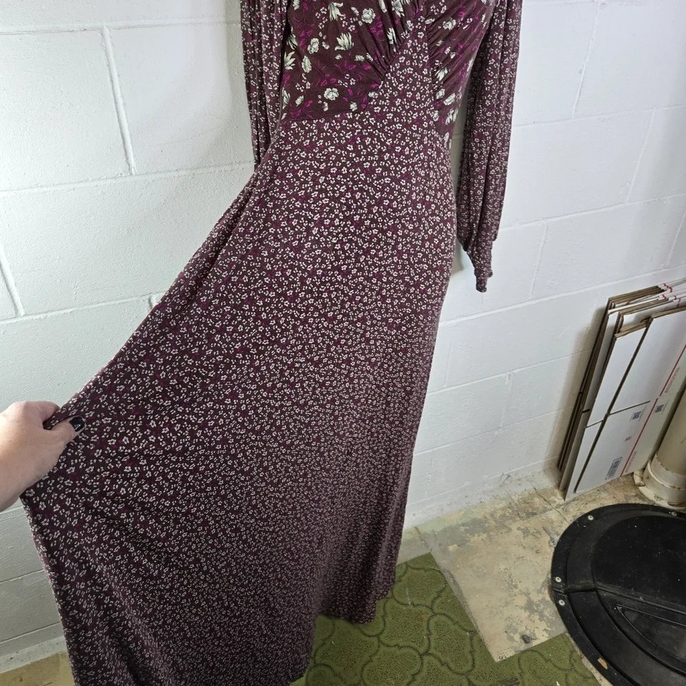 Free People Love Story Floral Long Sleeve Maxi Dress